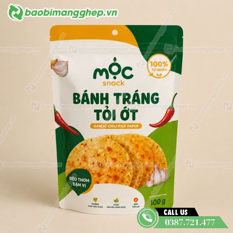 T&uacute;i zip m&agrave;ng gh&eacute;p đựng b&aacute;nh tr&aacute;ng