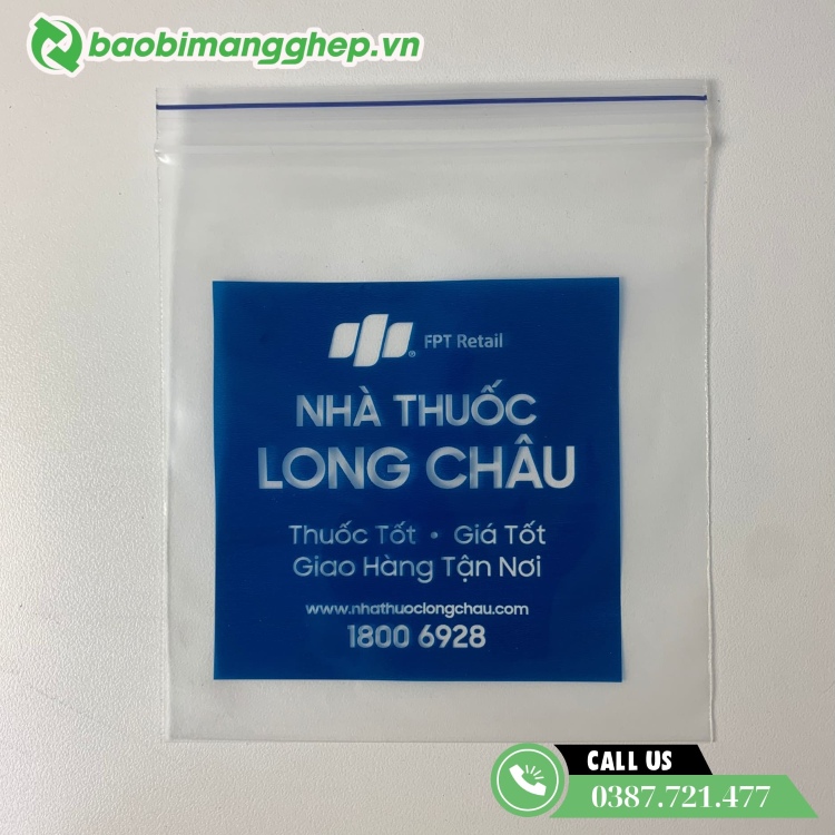 Mẫu t&uacute;i zipper đựng thuốc tiện lợi, in ấn theo y&ecirc;u cầu