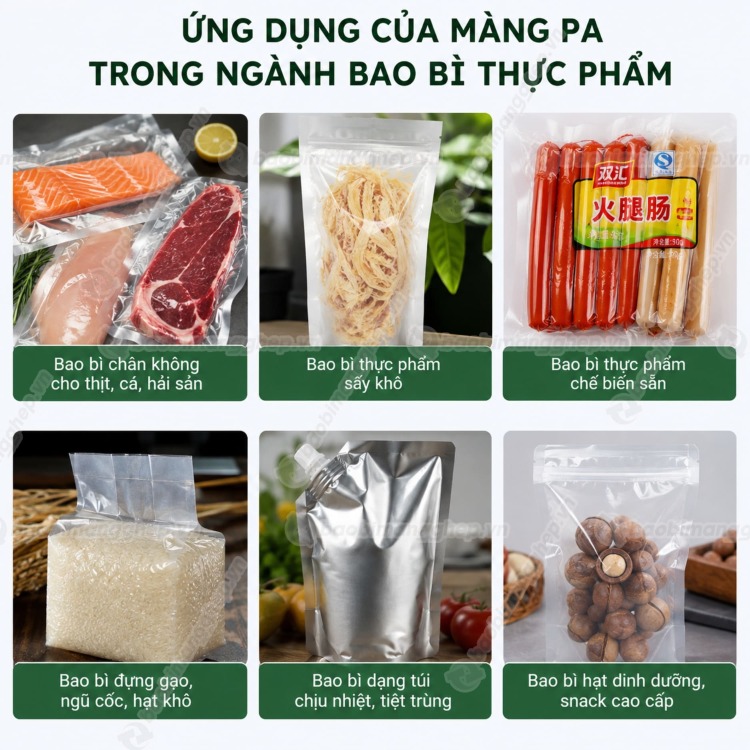 C&aacute;c ứng dụng của m&agrave;ng nhựa PA trong sản xuất bao b&igrave; thực phẩm 