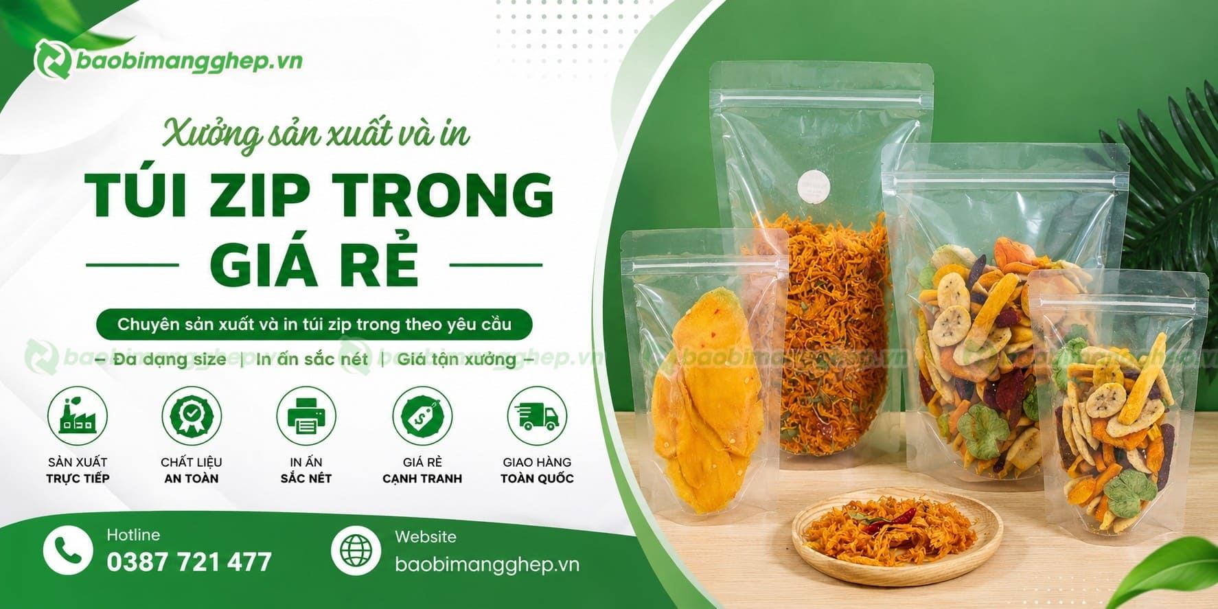 Xưởng sản xuất v&agrave; in t&uacute;i zip trong gi&aacute; sỉ, chất lượng tại TPHCM v&agrave; H&agrave; Nội