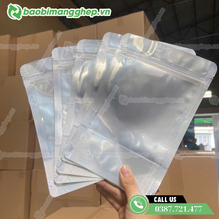 T&uacute;i zip bạc 1 mặt trong đựng nước lẩu tiện lợi, chống tr&agrave;n tốt 