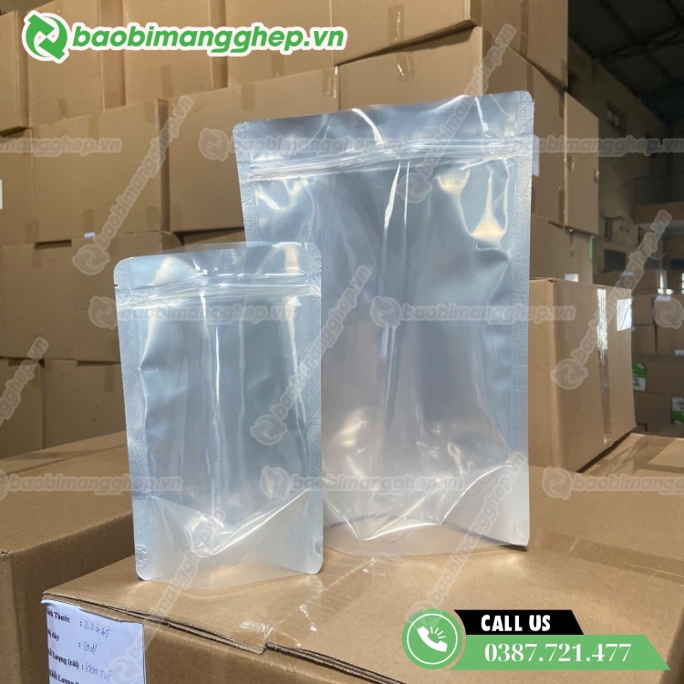 T&uacute;i zip bạc đựng nước lẩu cấu tr&uacute;c 3 lớp m&agrave;ng 