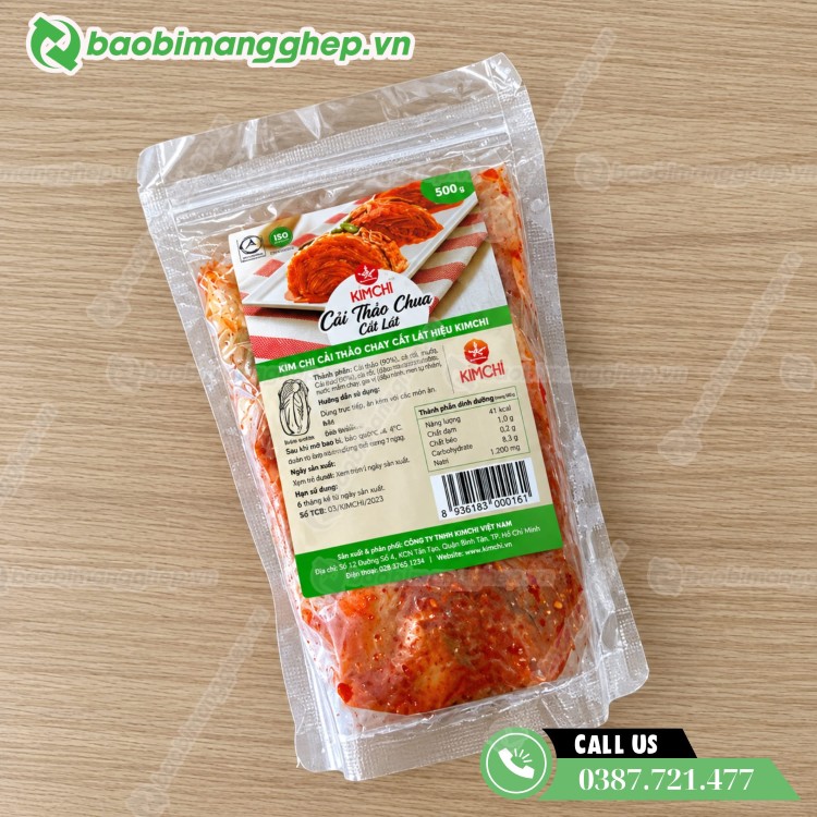 T&uacute;i zip đựng kim chi gi&aacute; rẻ, thiết kế 2 mặt trong suốt 