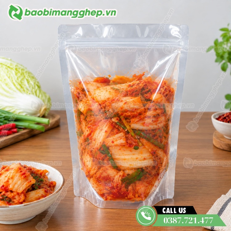 T&uacute;i zip trong đựng kim chi 